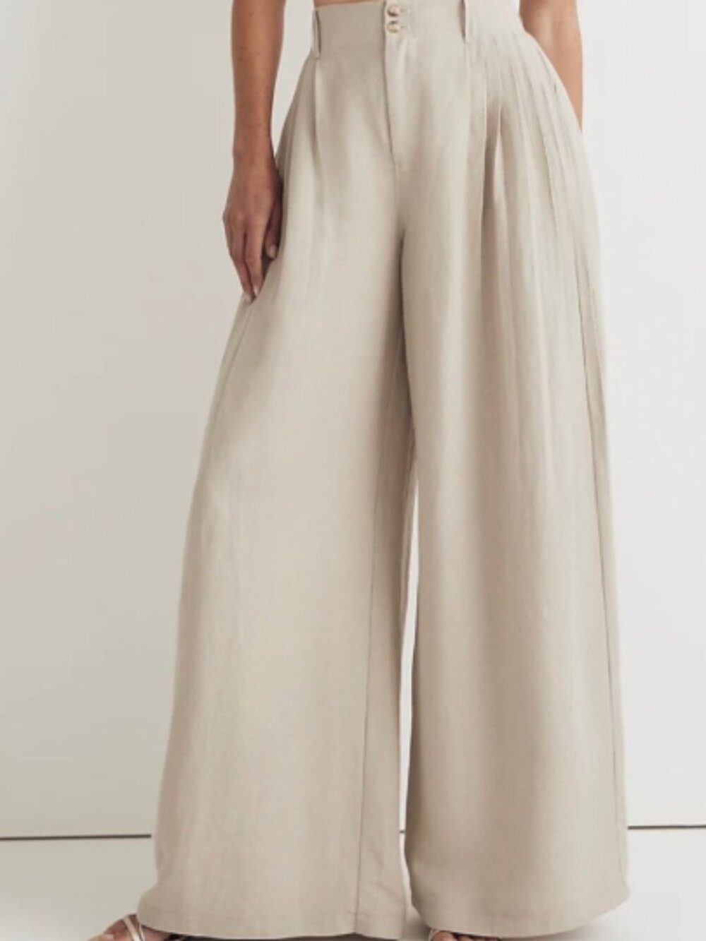 Madewell Super Wide Leg Linen Pants Size 4 Women's